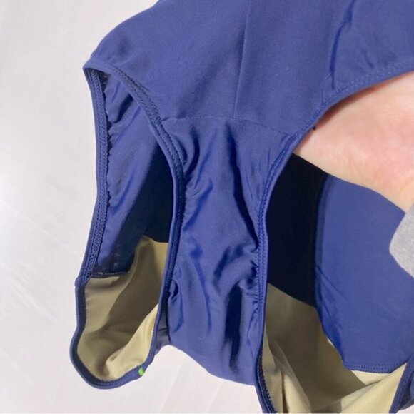 Roots Navy Blue Green One Piece swimsuit Bathing Suit 14 - Picture 7 of 15